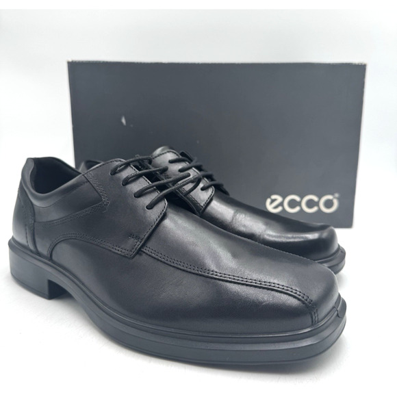 Ecco HELSINKI Men's NEW Dress Shoe Black Leather US Size 8-8.5 Medium - Picture 1 of 11